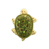 Bouton tortue verte