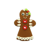 Bouton bonne-femme pain d'épices de Noël