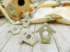 Bouton cabane oiseau beige