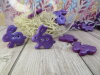 Bouton petit lapin violet