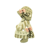 Bouton fille Sunbonnet Shabby chic beige