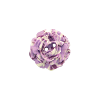 Bouton rose de 27mm marbré violet