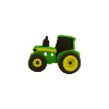 Bouton tracteur vert John Deere