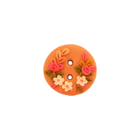 Bouton rond rose fleuri