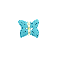 Bouton papillon bleu
