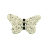 Bouton papillon filament gris