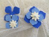 Déco fleur bleue 4 pétales