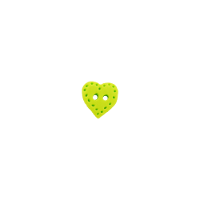 Bouton coeur vert anis