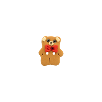 Bouton petit ours brun