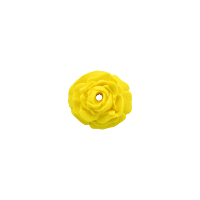 Bouton rose de 20mm jaune