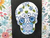 Bouton tête de mort mexicaine blanche ou Calaveras