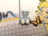 Bouton petit nounours bleu