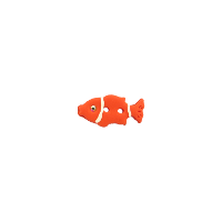 Bouton petit poisson rouge