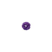 Bouton petite rose violette pailletée