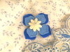 Déco fleur bleue 4 pétales