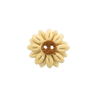Bouton fleur marguerite beige