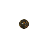 Bouton rond 12mm noir motif léopard