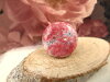 Bouton rond brillant rose rhodonite