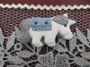 Bouton licorne bleue