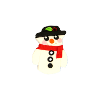 Bouton petit bonhomme de neige echarpe rouge