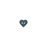 Bouton petit coeur bleu