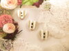 Bouton petit coeur Shabby chic beige