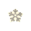Bouton étoile blanche flocon argent