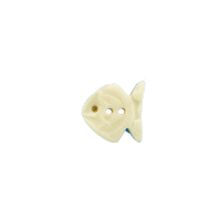 Bouton poisson blanc nacré