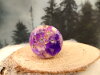 Bouton tige fleur brillante imitation amethyste violet