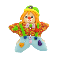Bouton clown multi-couleur