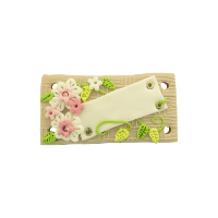 Bouton déco étiquette beige