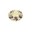 Bouton ovale blanc violet