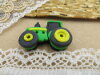 Bouton tracteur vert John Deere