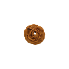Bouton rose de 20mm marron
