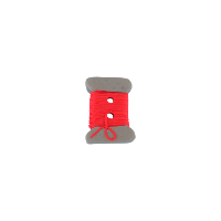 Bouton bobine fil rouge
