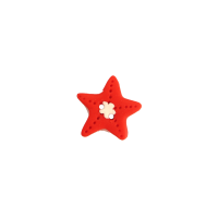 Bouton étoile de mer rouge