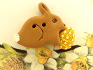 Bouton Lapin marron Pâques