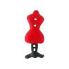 Bouton mannequin couture rouge