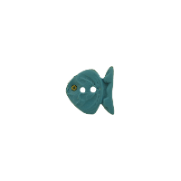 Bouton poisson bleu