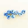 Perle ronde fleurie bleue