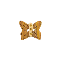 Bouton papillon imitation bois
