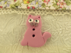 Bouton chat rose