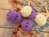 Bouton coquillage violet