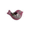 Bouton oiseau vieux rose tête à droite